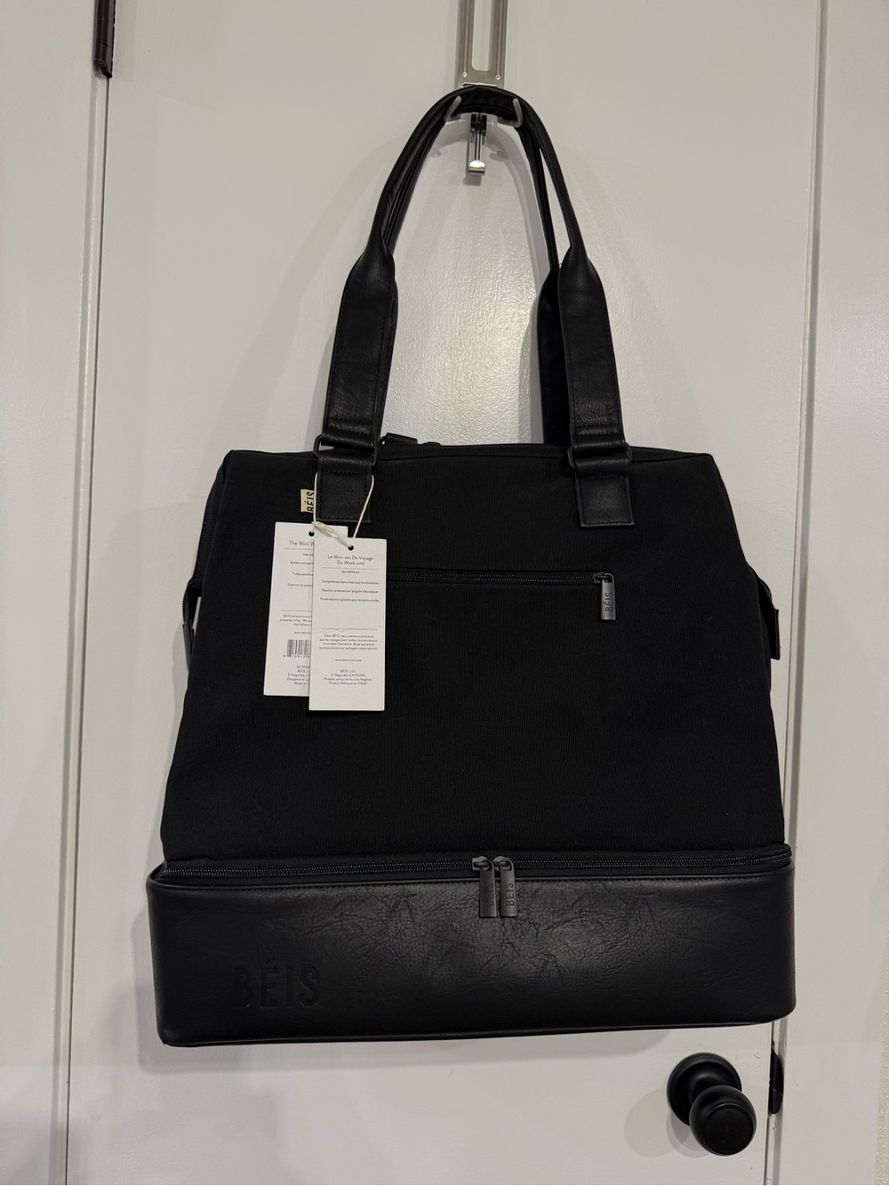 BEIS Original Mini Weekender in Black NWT